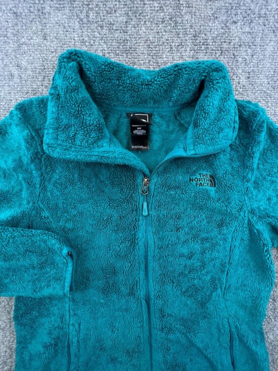 The North Face Jackets & Blazers - The North Face Blue Fleece Jacket Woman Small Full Zip Logo Zip Pockets FUZZY